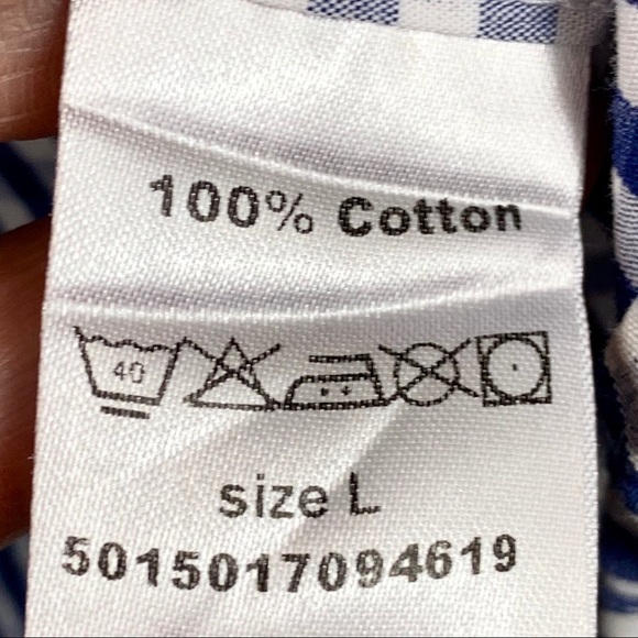 Peter Werth London Blue & White Checked‎ Top - Picture 5 of 8